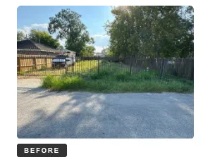 Vacant lot in Houston 77021 before ground-up duplex construction financed by Tidal Loans