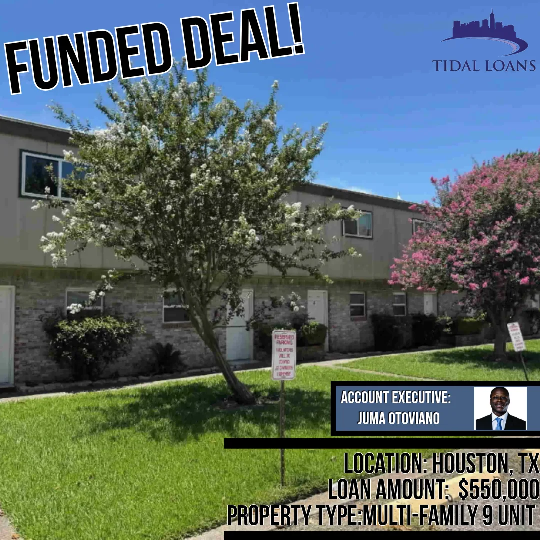 Nine-unit multifamily property in Humble, Texas refinanced with a $550,000 cash-out loan from Tidal Loans